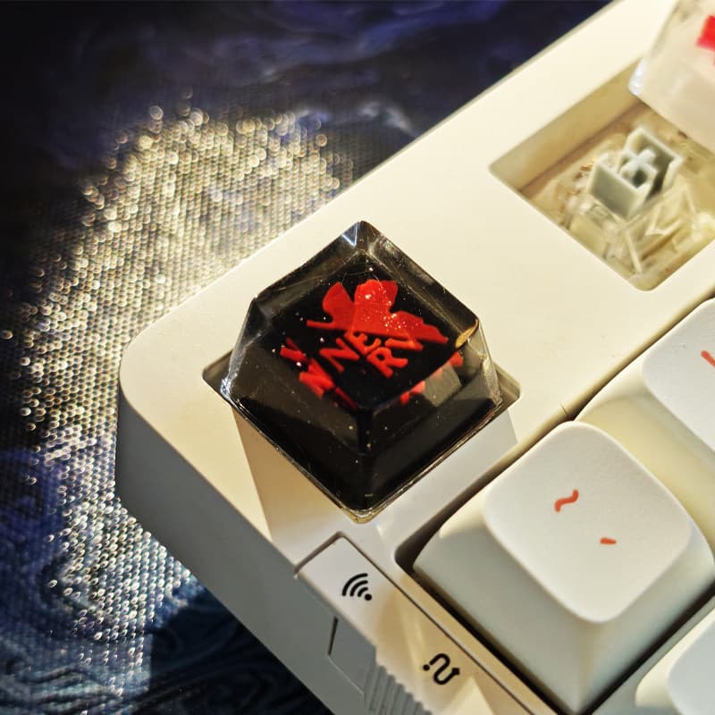 EVA Evangelion NERV Imagem Tridimensional Personalizada Resina Teclado Mecânico Keycap Periférico