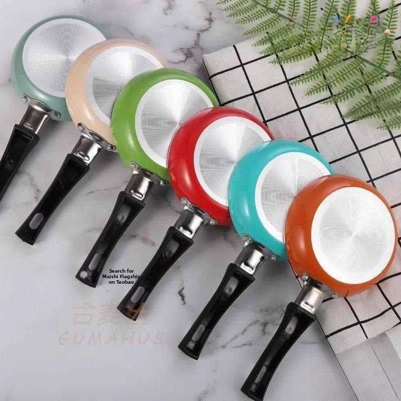 Estilo japonês 12cm ao ar livre Mini frigideira antiaderente ovo frito frigideira fogo elétrico Universal antiaderente p