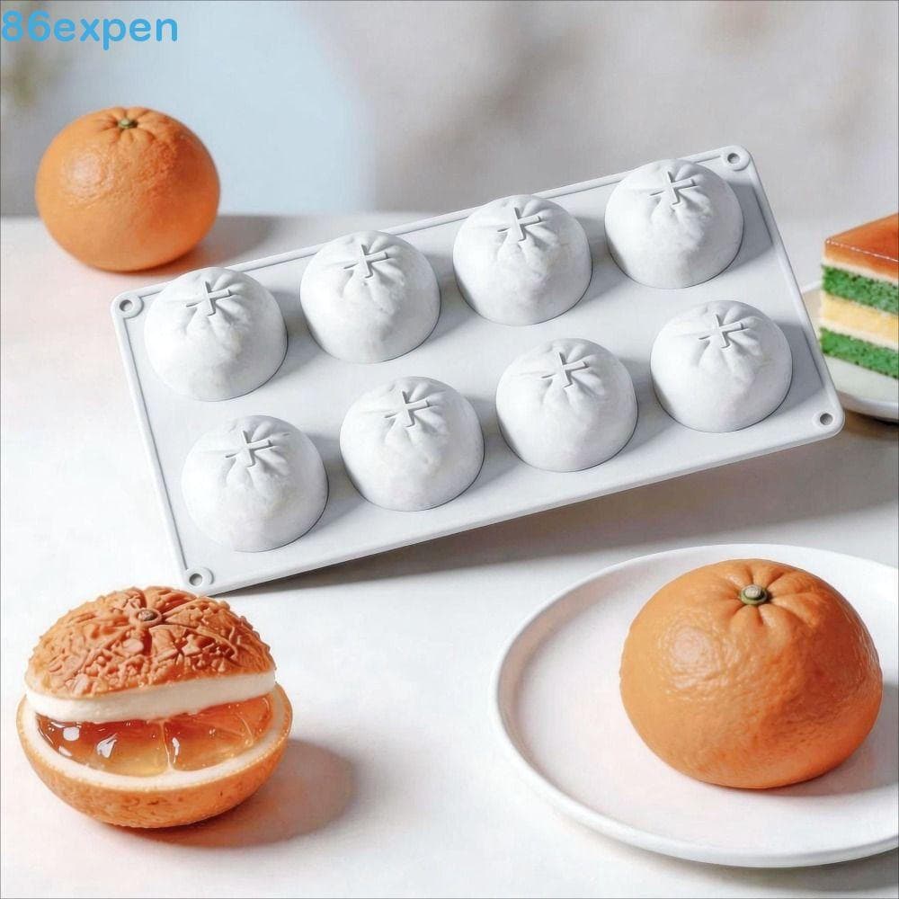 Molde De Bolo Em Forma De Laranja EXPEN1 , Cozimento De Frutas Realista Reutilizável Antiaderente Silicone 3D Não Tóxico