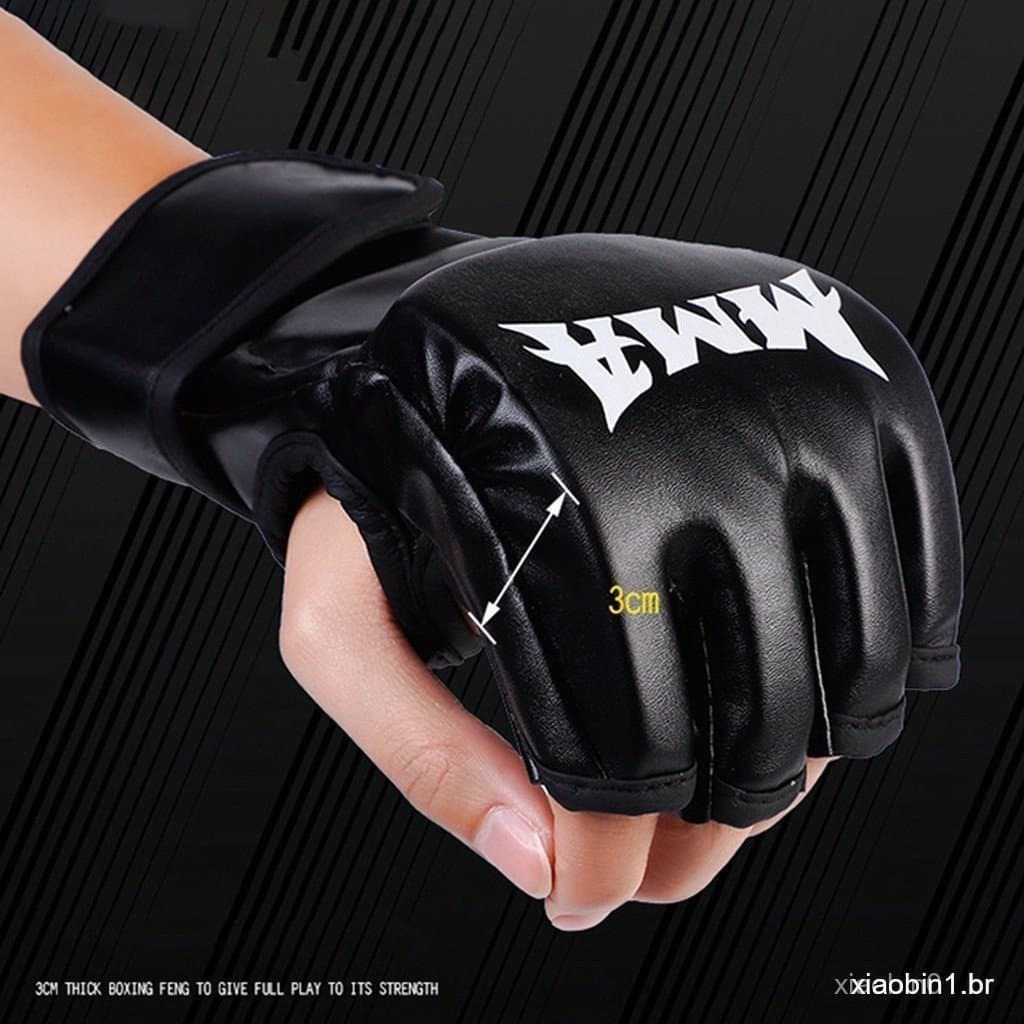 Luvas De Boxe PU Karate Kick Boxing Para Adultos Homens Mulheres Muay Thai Equipamento De Treinamento MMA Sanda Free Fig