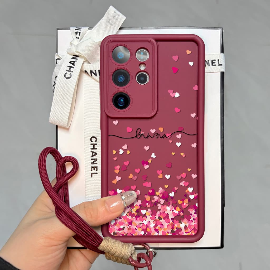 Capinha Samsung S26 Ultra Anti Impacto Feminina com Cordão A56 A36 A26 A55 A35 A25 S25 S24 #011J