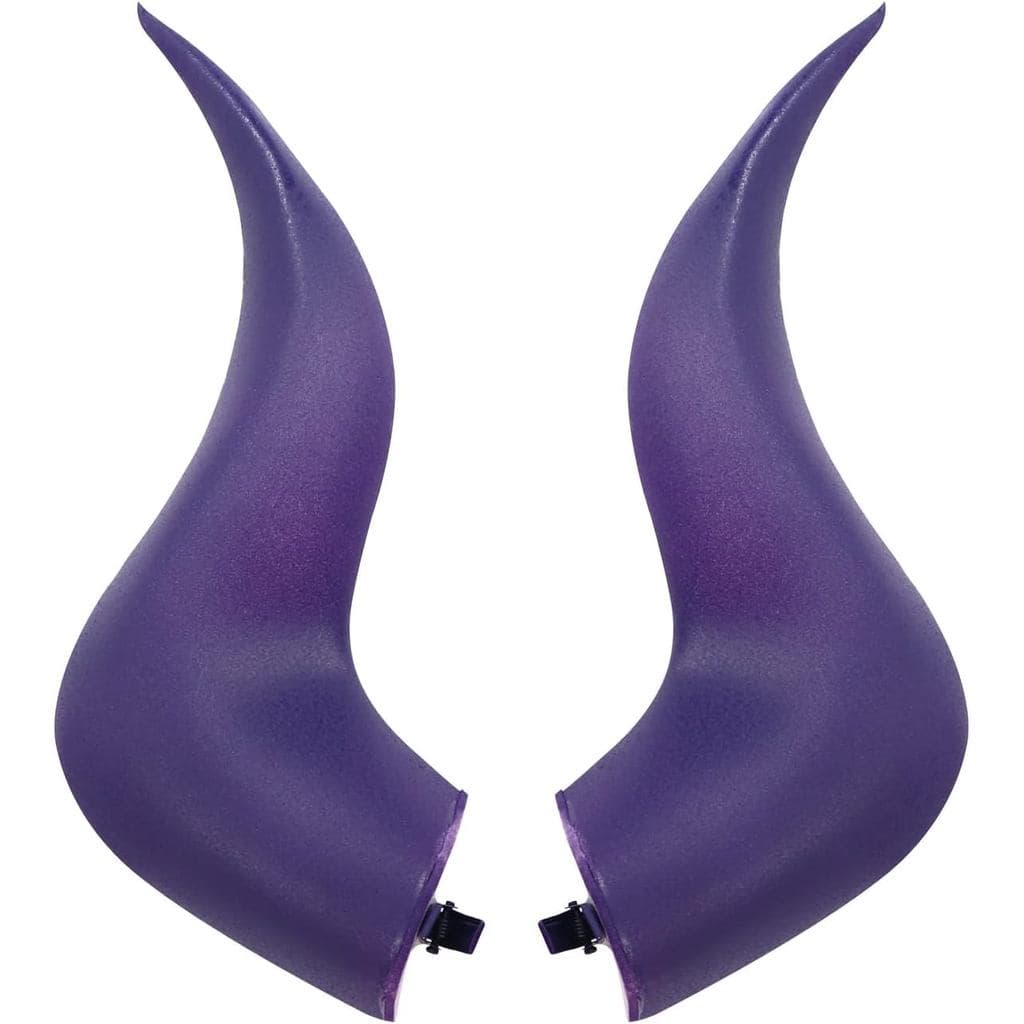 C-ZOFEK Presilha de Cabelo com Chifres Roxos, Tiara de Anjo, Faixa de Cabelo com Orelhas de Diabo para Mulheres e Homens