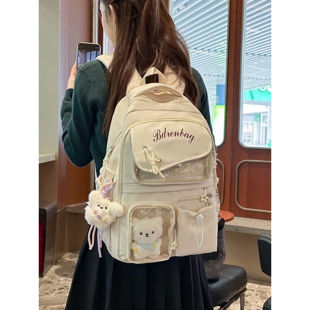 Mochila escolar para meninas, bolsa para dor, estudantes do ensino fundamental, três a quatro graus, alta aparência, gra