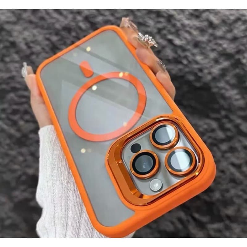 Capinha Premium Magsafe C/ Tampa Suporte Câmera e Kit Lente Proteção linha 11 12 13 14 15 ProMax