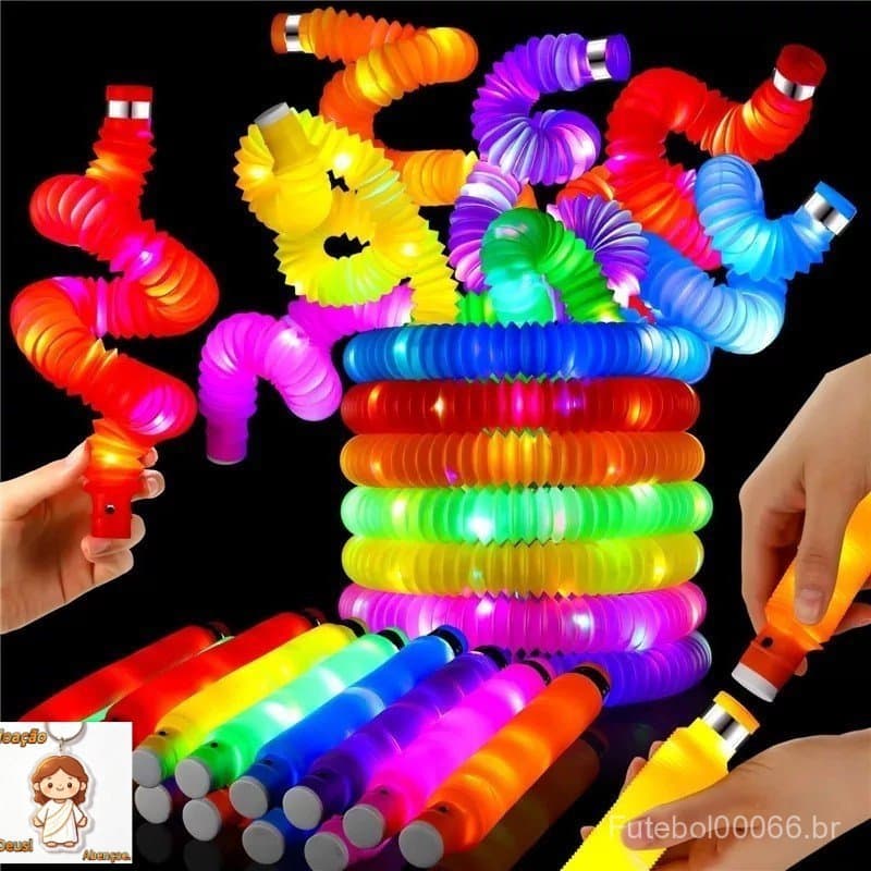Kit 5-30pcs  Com Led Fidget Toy Pop It Divertido Sensorial Brinquedo Festa Presente（Dar chaveiro）