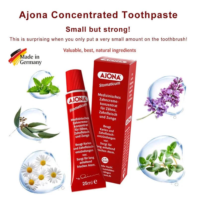 Pasta De Dente Concentrada Alemã 25ml , Cuidados Bucais Naturais Sem Flúor Para Saúde Das Gengivas E Hálito Fresco , Min
