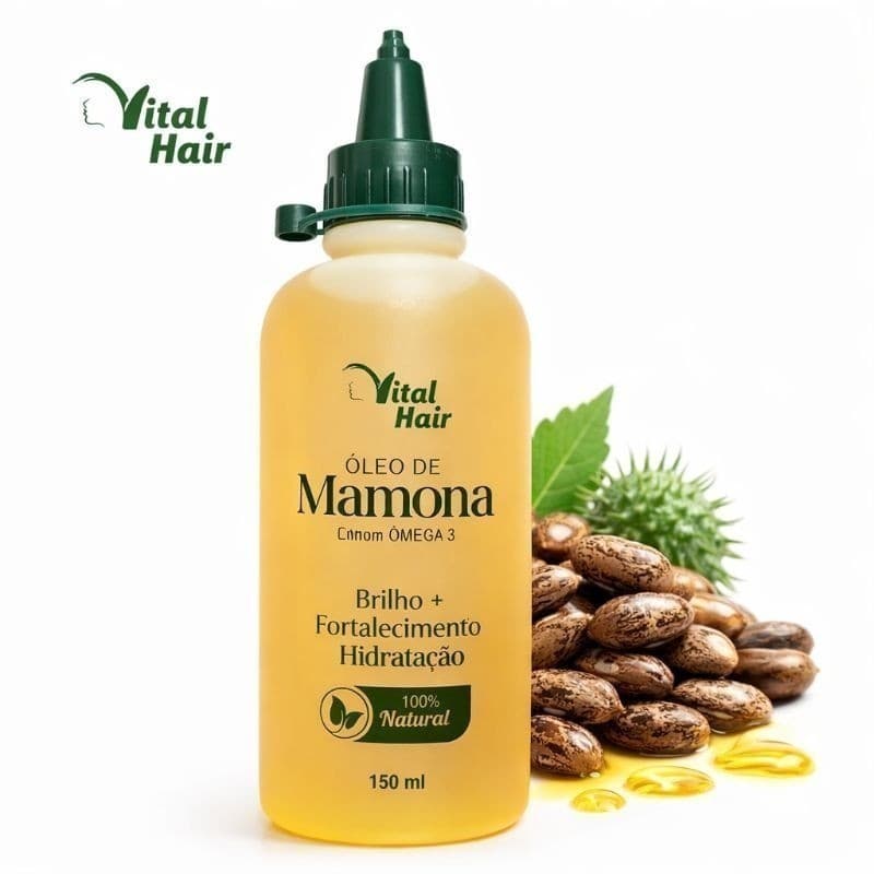 Óleo de Mamona Vital Hair 150ml 100% Natural Capilar