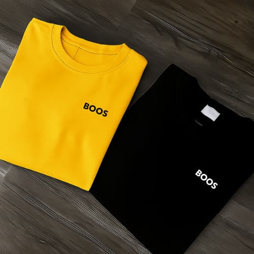Kit 2 Camisetas Masculinas Estampadas Bo.o Algodão Premium Fio 30.1, Casual e Confortáveis