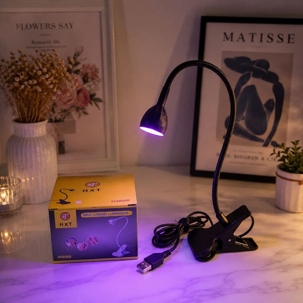 Cabine para Unha de Gel Luminária UV LED Secador de Unhas USB Portátil