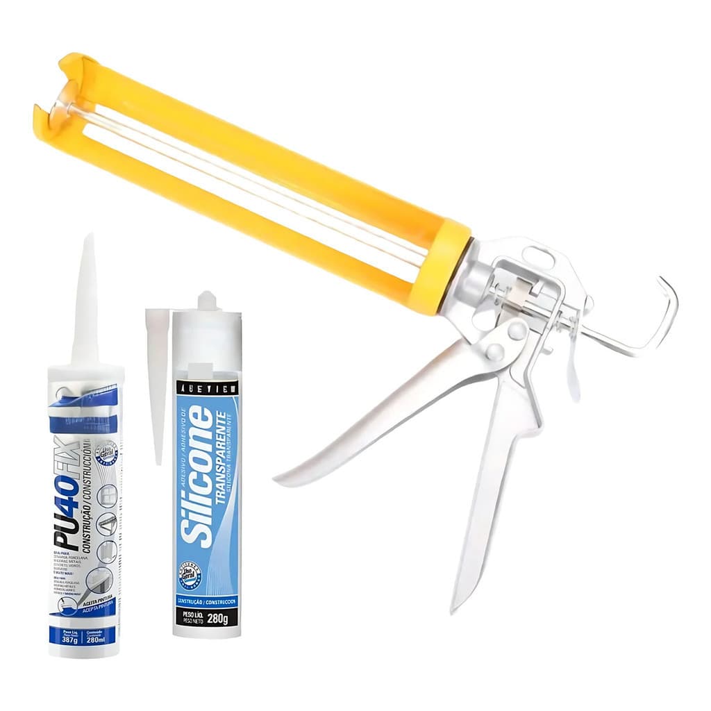 Pistola De Silicone Aplicador De Silicone Aplicador De Pu Profissional Reforçada