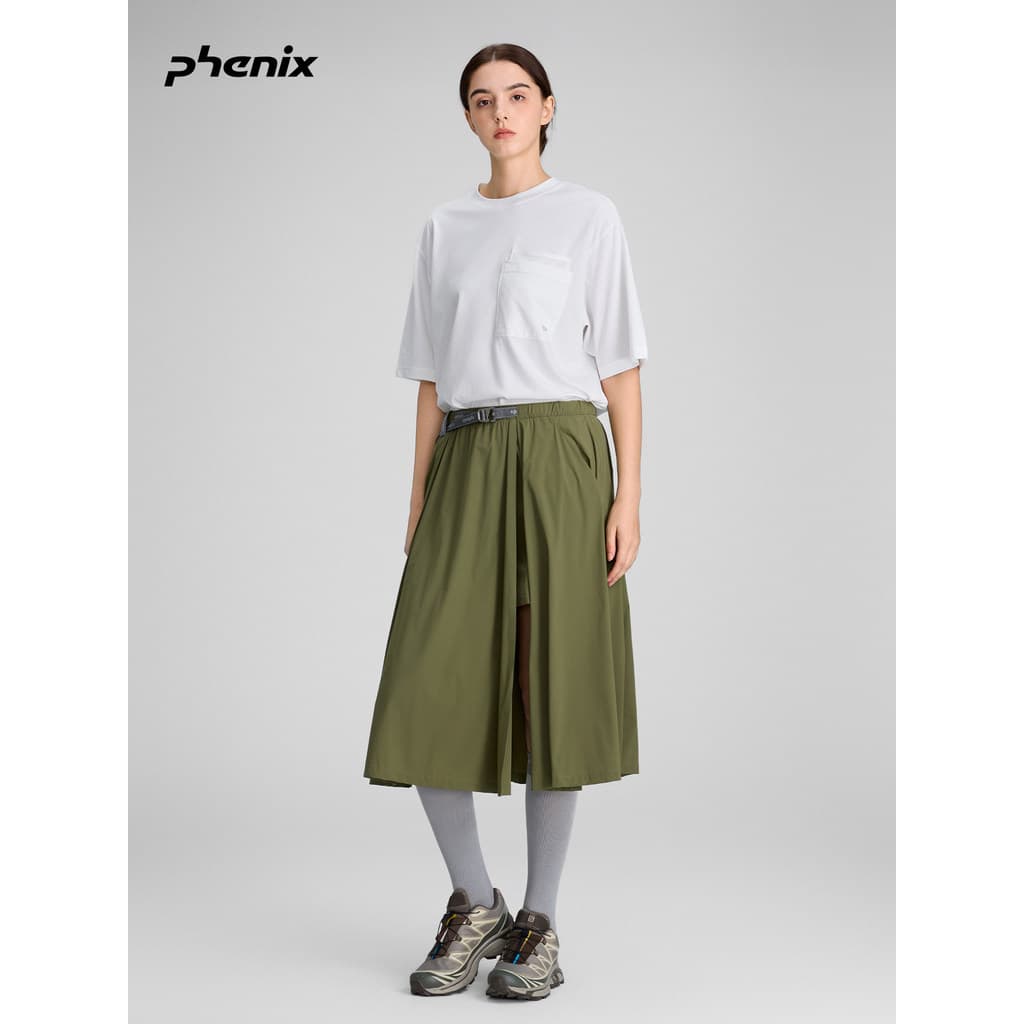 +fenix Phoenix Outdoor Commuter Macacão Saia Protetor Solar Impermeável Saia Moda All-Match Saia Linha A Feminina