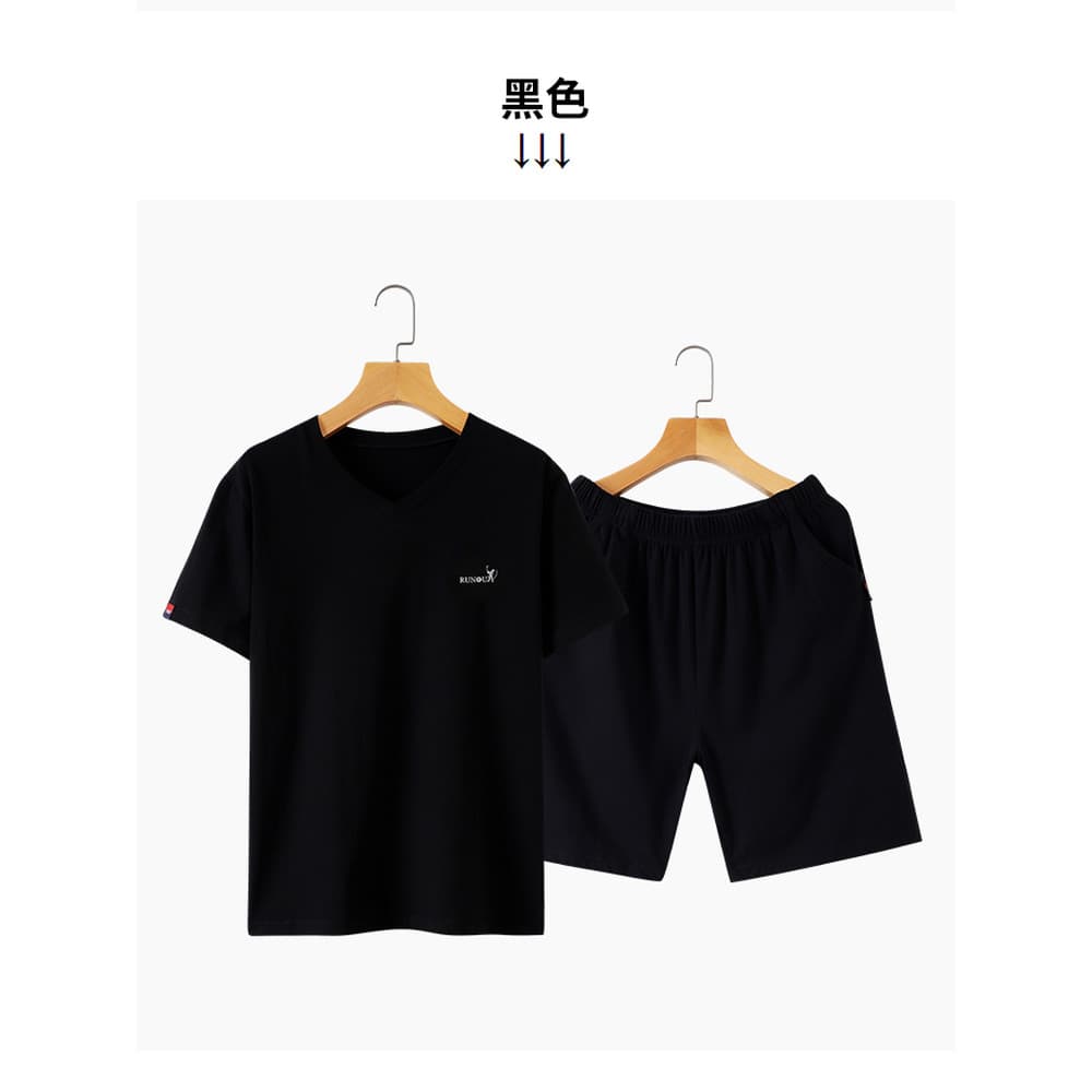 Pijamas masculinos verão puro algodão de manga curta fino com decote em V meninos verão juventude Plus Size exterior Wea