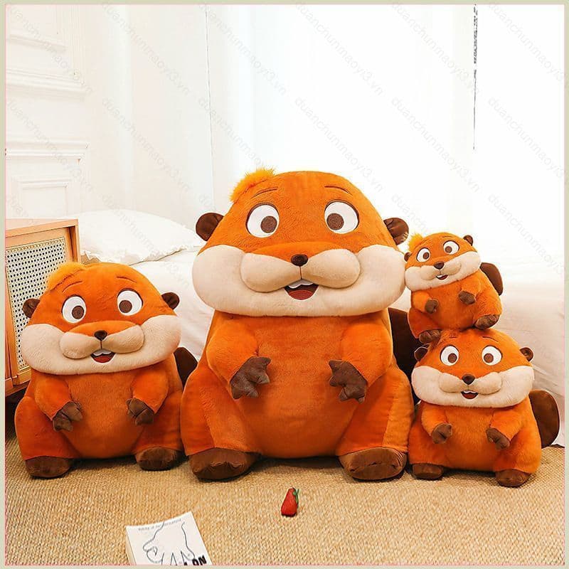 DC3 Hoppers Mabel Beaver Plushie Bonito Pelúcia Algodão Companheiro Boneca Travesseiro Macio