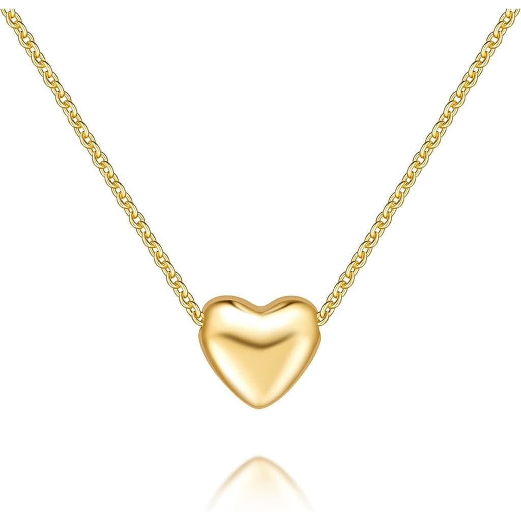 Colar de Ouro Feminino, Colar com Pingente de Ouro 14K, Charmoso, Bonito, Elegante, Romântico, Exquisito, com Pingente e