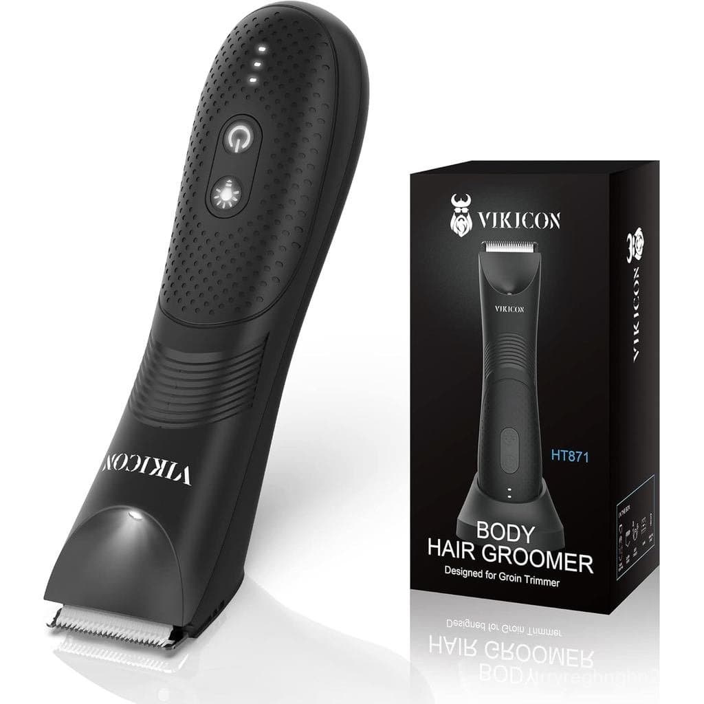 Aparador de Pelos Masculino, Aparador de Pelos Pubianos/Corporais VIKICON para Homens, Aparador Elétrico para Partes Ínt