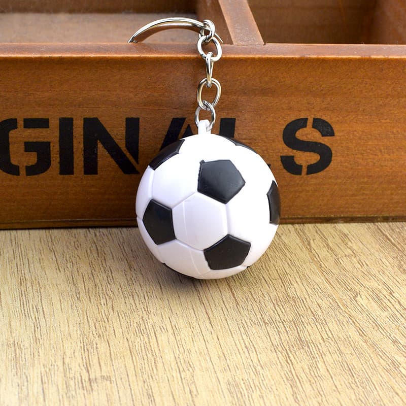 Simulação chaveiro de futebol criativo Mini pingente mochila pingente chaveiro letras pequeno presente lembrança esporti
