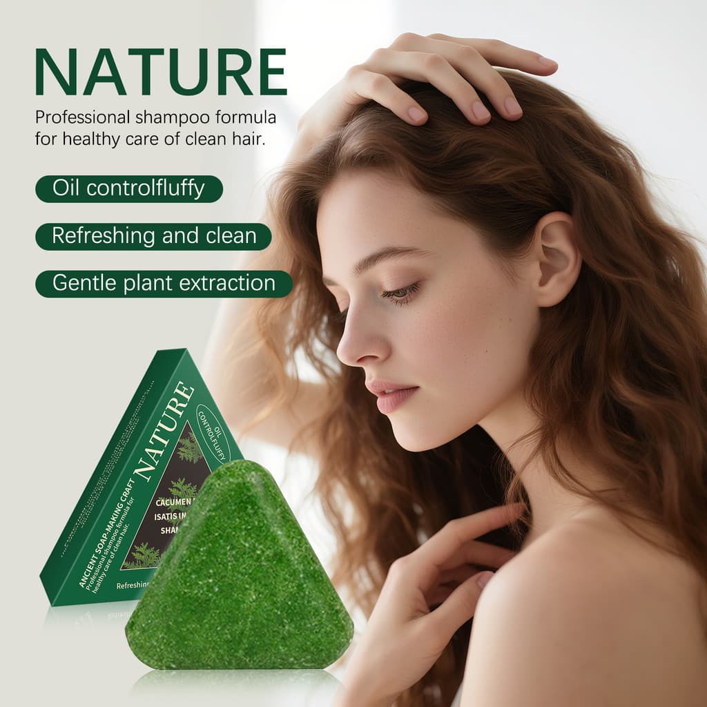 Nenhum padrão Polygonum Multiflorum sabão extrato de planta de ervas limpeza suave cuidados com o cabelo macio hidratant