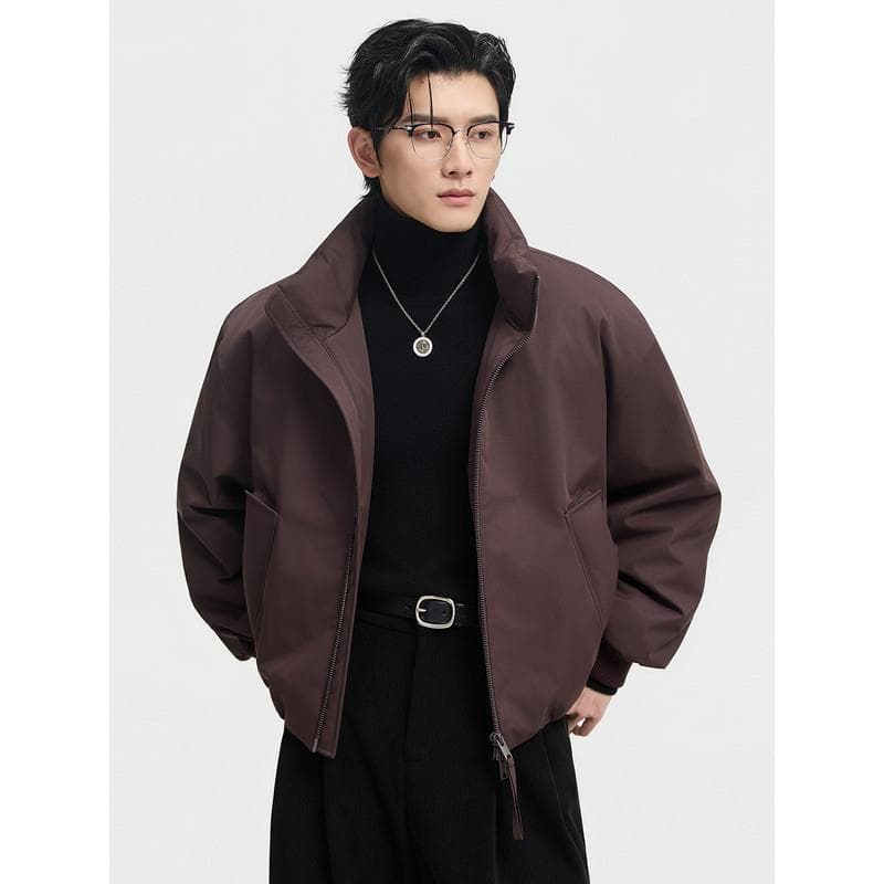 25 inverno profundo americano Retro jaqueta larga curta masculina gola Design jaqueta solta