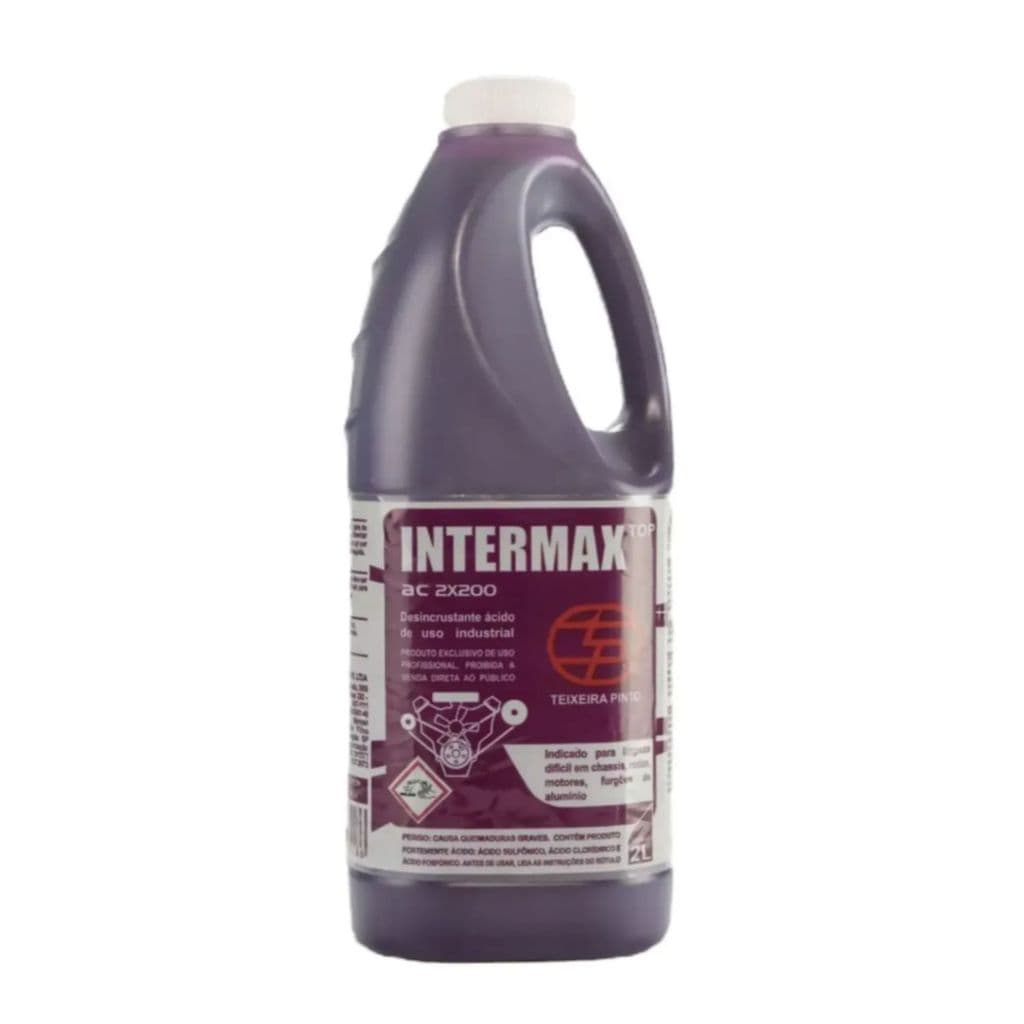 Detergente Ácido Intermax AC 2L Concentrado Limpeza Pesada Automotiva Chassi Motor Rodas
