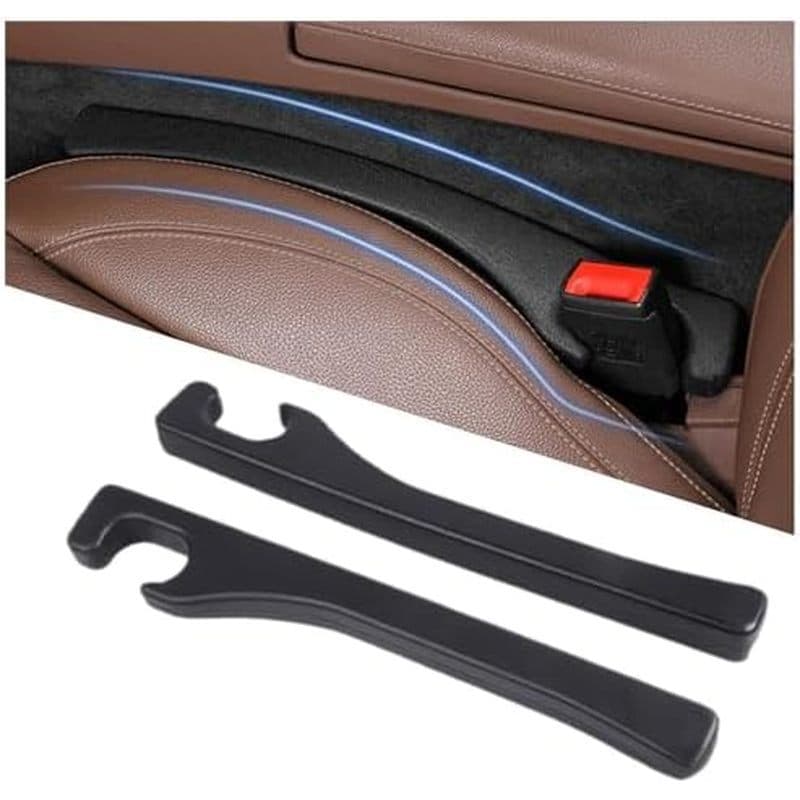 Hiseanllo Car Seat Gap Filler 2 Pack , Plugue De Lacuna De Assento De Carro De Couro PU De Ajuste Universal Para Preench