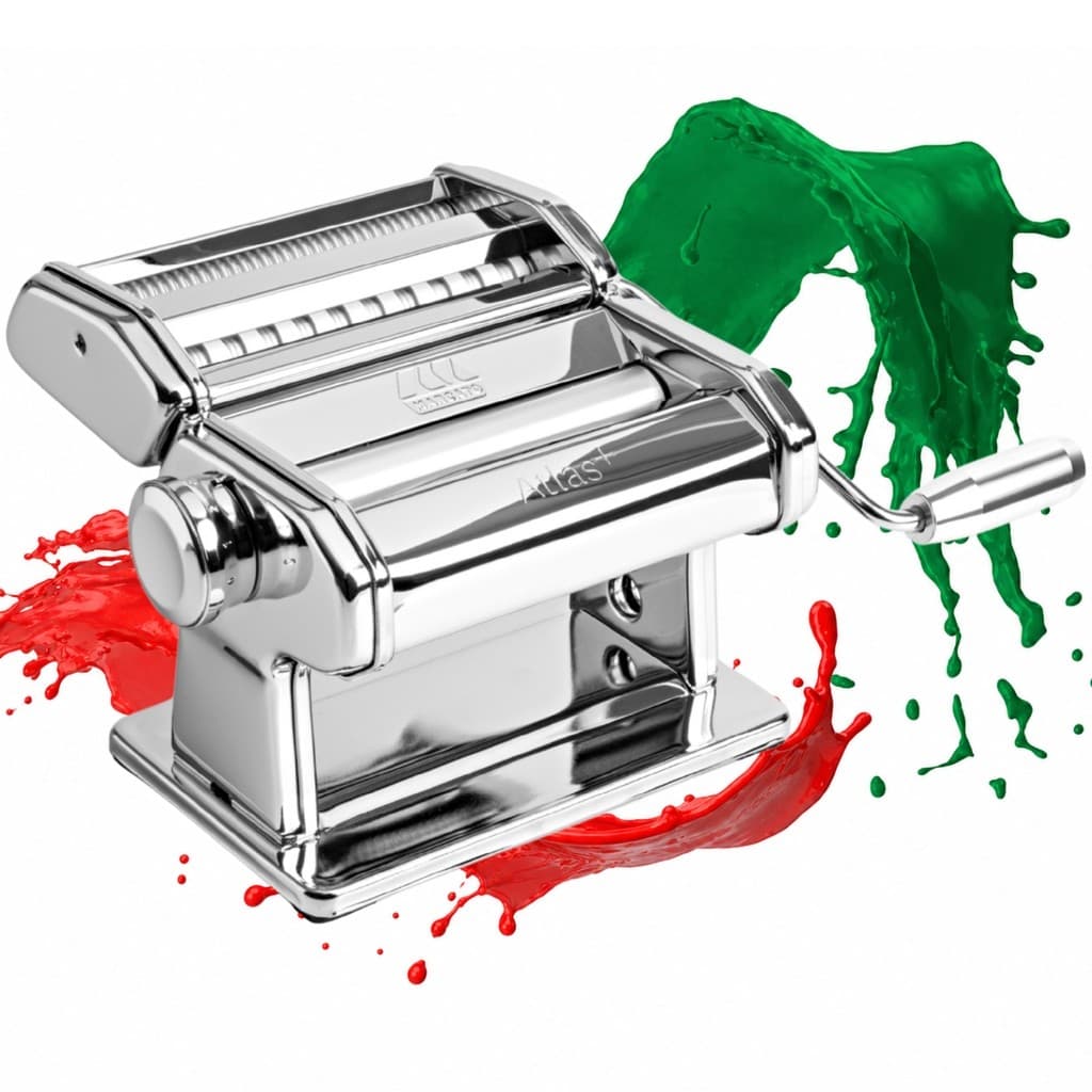 Máquina De Macarrão Marcato Atlas 150 Plus Inox Italiana