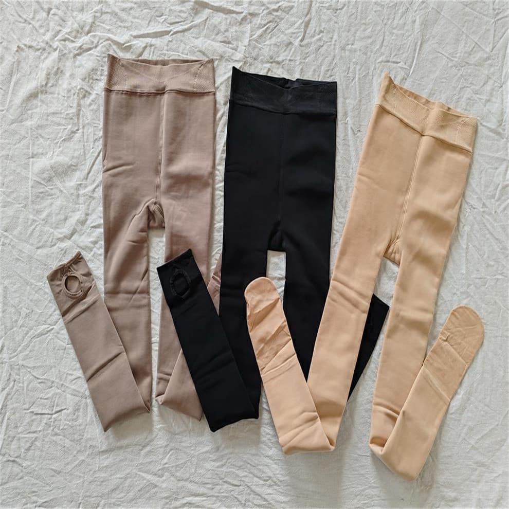 D15-15 forro de lã feminino engrossado inverno 240g norte à prova de frio meias Leggings 0 graus Zero inferior T