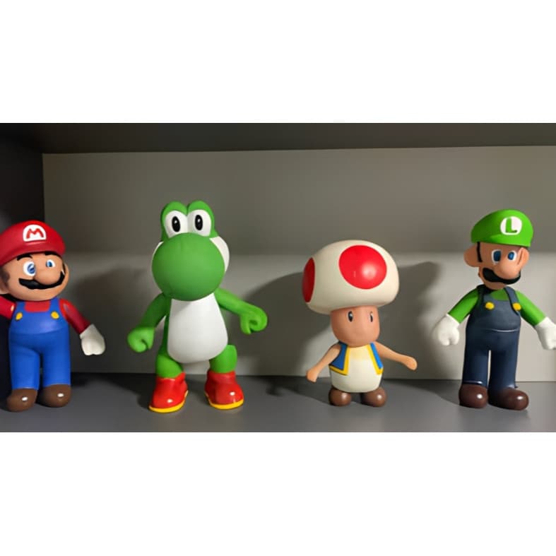 Kit 4 Personagens Mario Bros | Bonecos Colecionáveis Gamer