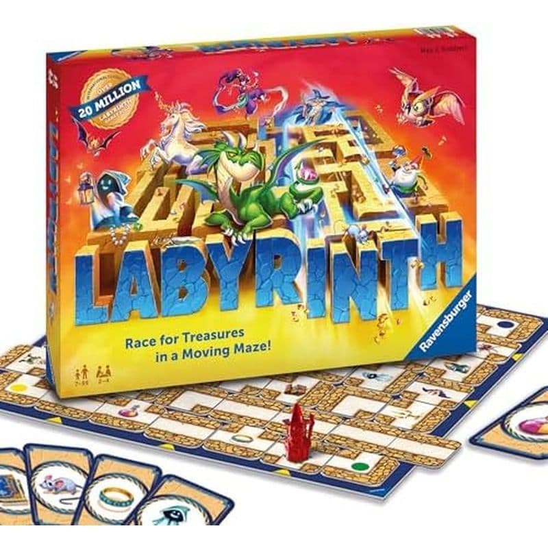 Jogo De Tabuleiro Do Labirinto Ravensburger-Um Desafio De Estratégico Para Noites Familiares-Encontre Tesouros & amp ; B