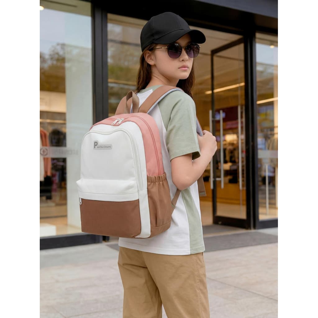 Pequena fresca japonesa menina coração mochila de camada dupla mochila feminina estudantes do ensino médio versão corean