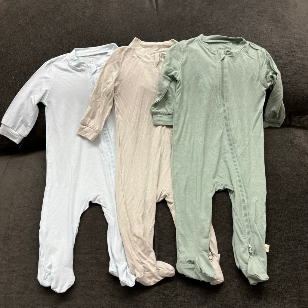 Comércio exterior macacão de manga comprida masculino feminino bebê fibra de bambu pijamas macacão Ultra-fino