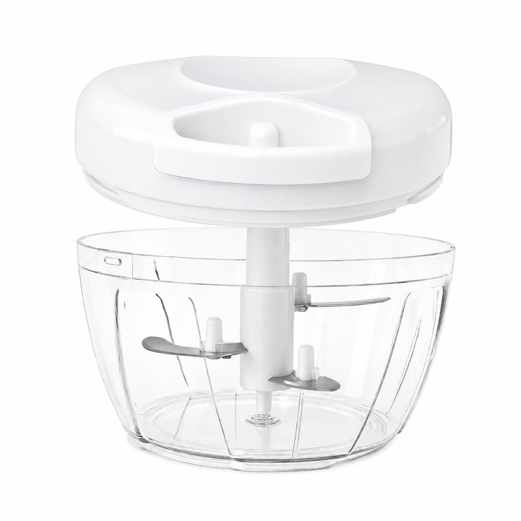 Processador de Alimentos Manual de 500 ml semiautomatico 3 laminas fatiar,triturar,moer,deversos alimentos