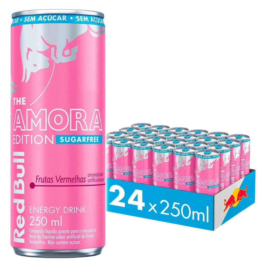 Energético Red Bull Frutas Vermelhas Sem Açucar 250ml 24un