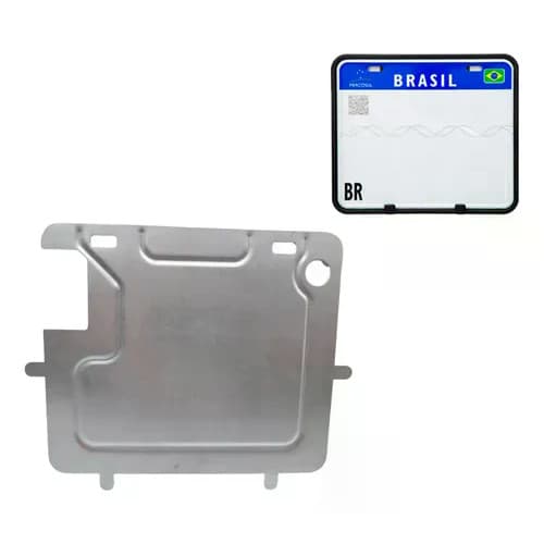 Suporte Protetor Placa Padrao Antigo/mercosul Moto Reforço