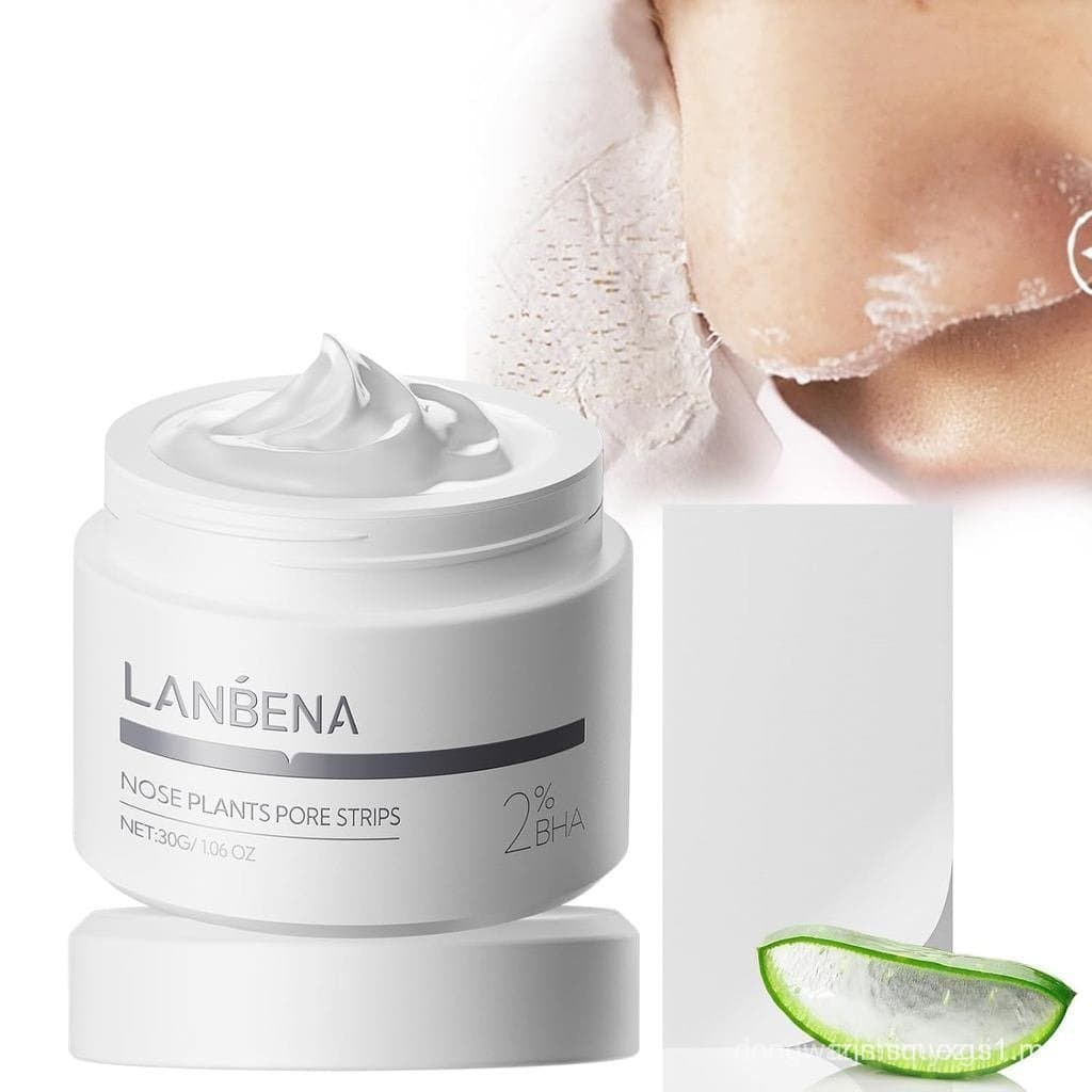 LANBENA 2.0 Tiras para Poros do Nariz, máscara removedora de cravos contendo ácido salicílico e argila branca amazônica,