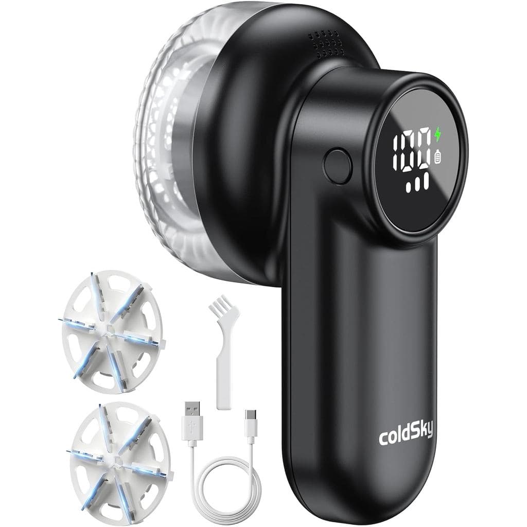 coldSky Removedor de Pelos Recarregável, Removedor de Fiapos com Display Digital, Removedor de Pelos para Suéteres com L