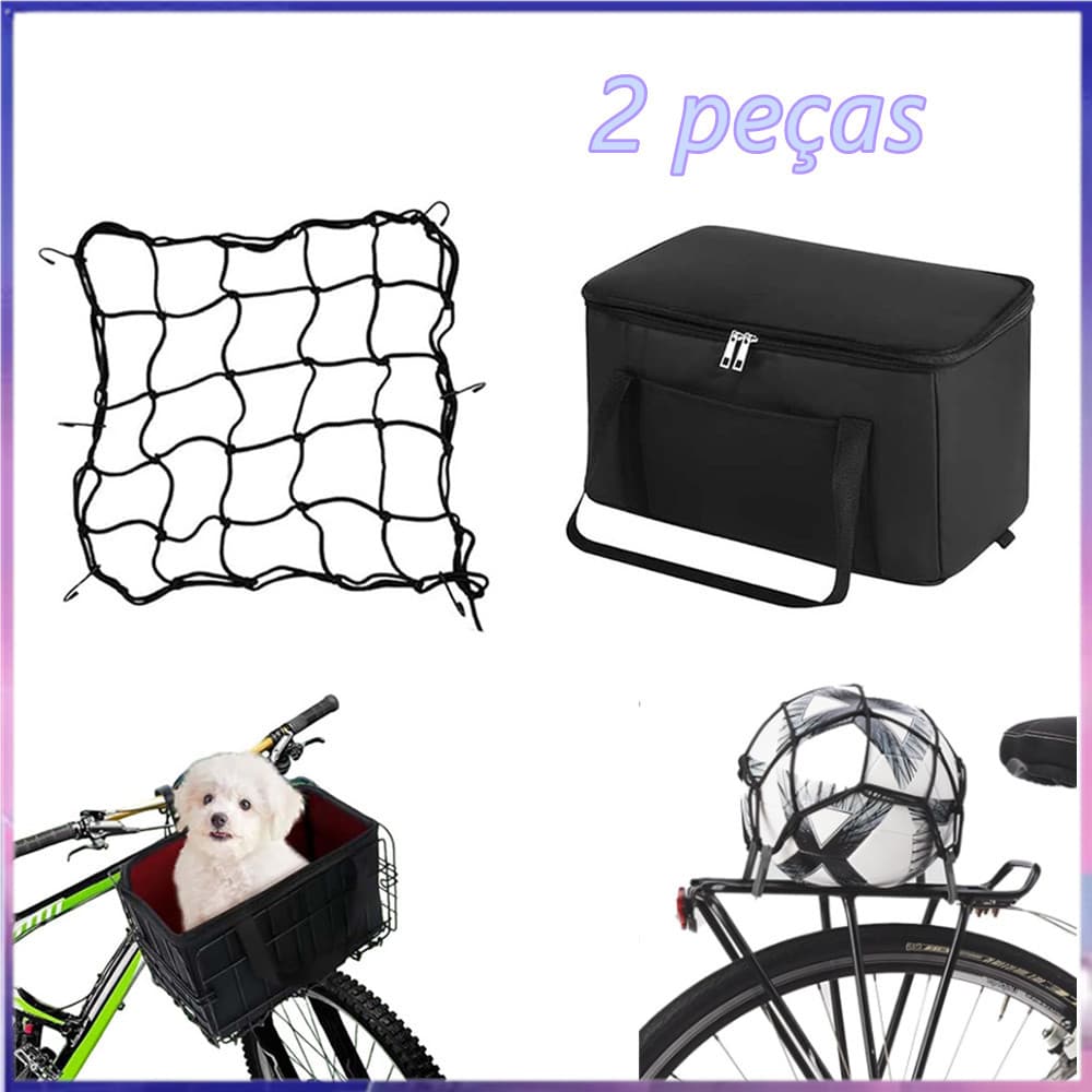 Saco de forro de quadro de bicicleta, destacável à prova d'água, rede fixa de carga, acessórios para Mountain Bike