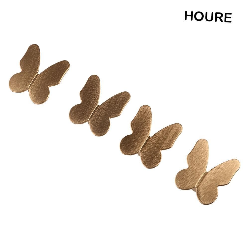 Puxadores De Porta Em Forma De Borboleta HOURE , Gaveta Para Guarda-Roupa De Ferragens De Móveis , Liga De Zinco