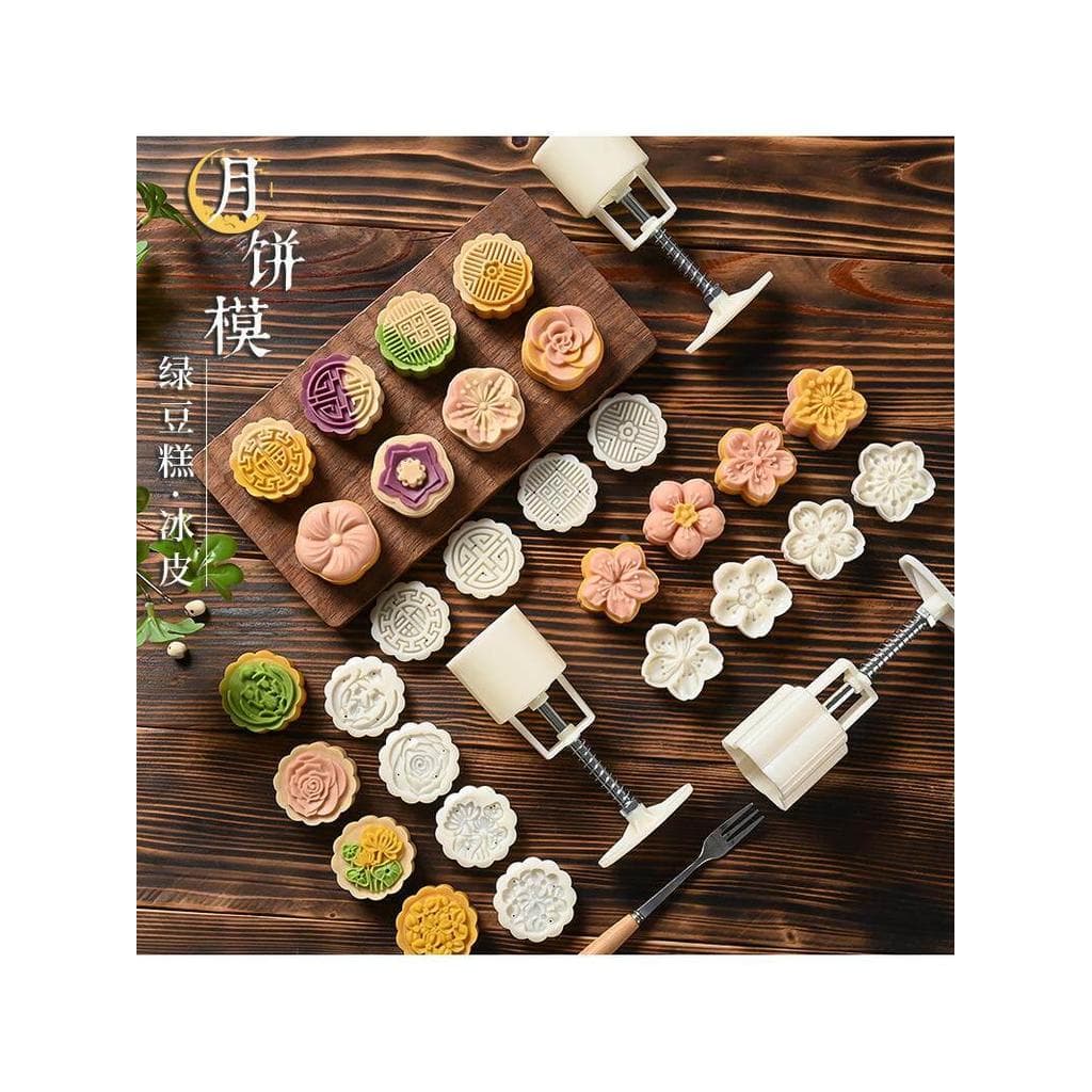Mooncake molde novo estilo 2024 feito pele de neve mooncake molde 50g Mid-Autumn Festival influenciador doméstico mão-em