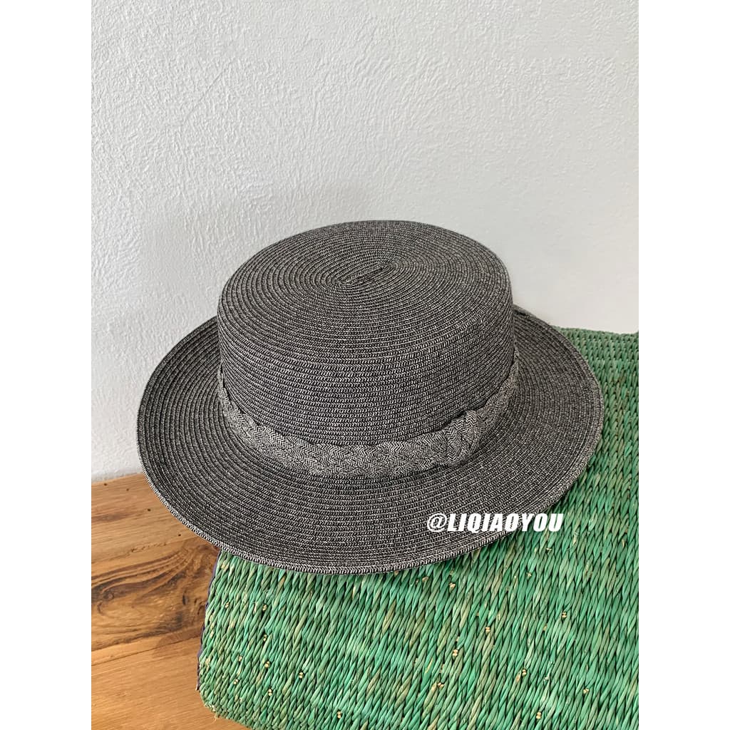 Li Qiaoyou estilo dinheiro antigo/francês Retro torção trança plana chapéu feminino primavera verão férias lazer guarda-