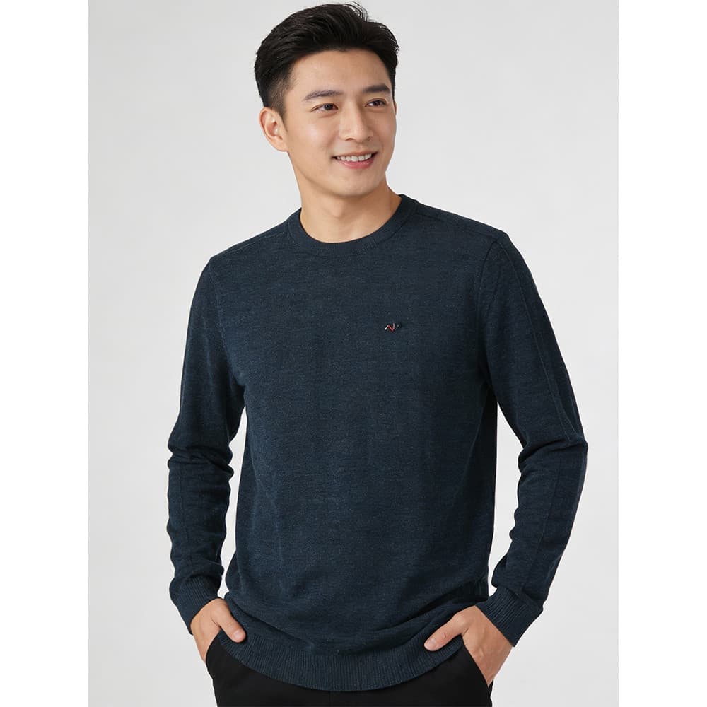Contém lã Chenille camisola masculina inverno quente grosso Casual em torno do pescoço juventude camisola de fundo mascu
