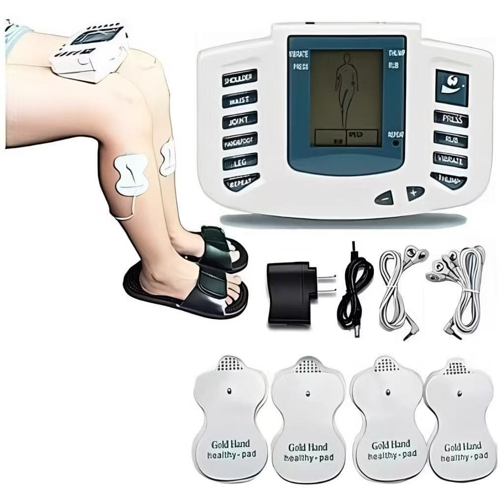 Massageador Elétrico Muscular Portátil Tens Fisioterapia Alívio de Dores Relaxamento Corporal