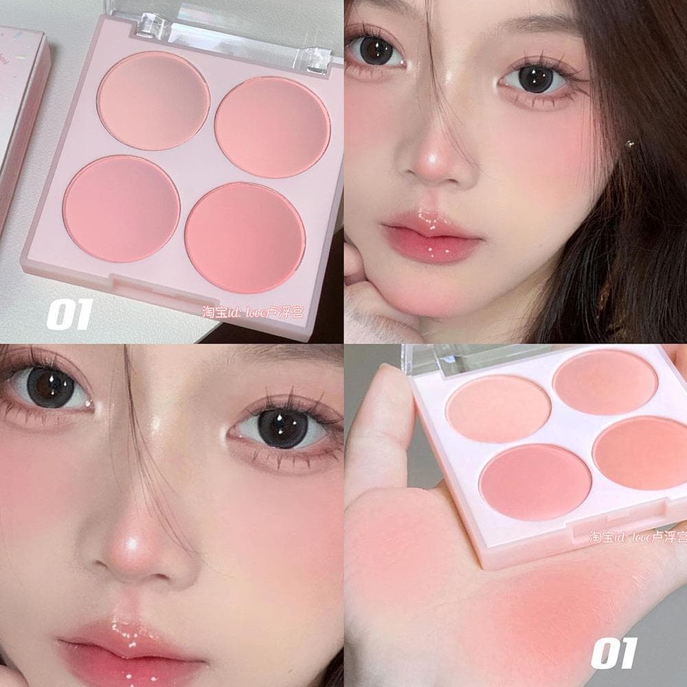 Melão creme Super macio Watsons!Sorvete Blush de quatro cores fosco baixa saturação rosa expansão cor pêssego