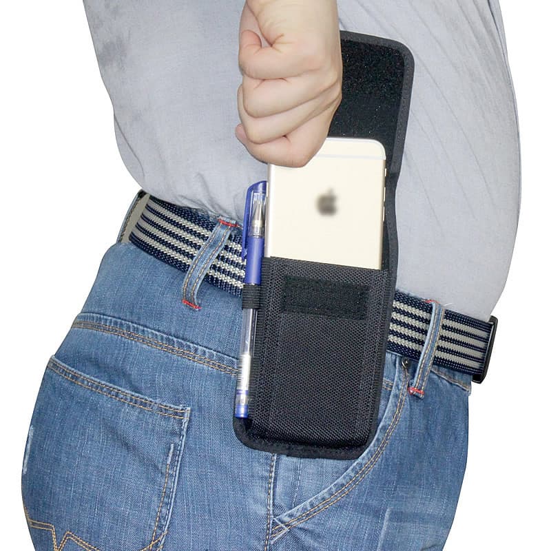 Saco de telefone móvel de pano Oxford resistente ao desgaste masculino de meia-idade idosos usar cinto pendurado saco de