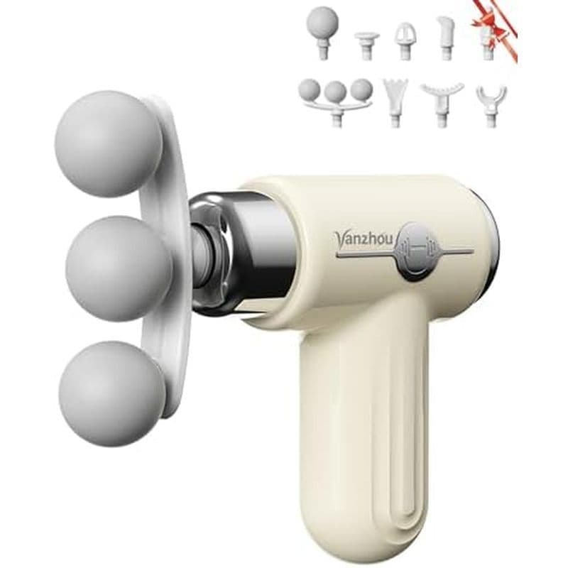 Mini Pistola De Massagem De Tecido Profundo , Portátil Para Recuperação Muscular , Massageador De Percussão Silencioso C