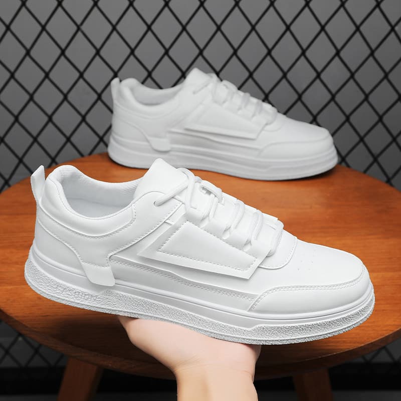 Sapatos masculinos 2025 novo estilo na moda All-Match sapatos brancos juventude Campus estudante tênis Anti-deslizamento