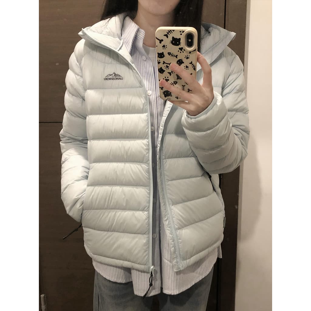 Cinza claro claro fino costelas de porco para baixo jaqueta masculina inverno leve curto algodão jaqueta americana quent