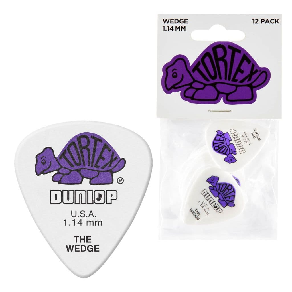 PACK 12 PALHETAS TORTEX THE WEDGE 1,14MM 424P1.14 DUNLOP
