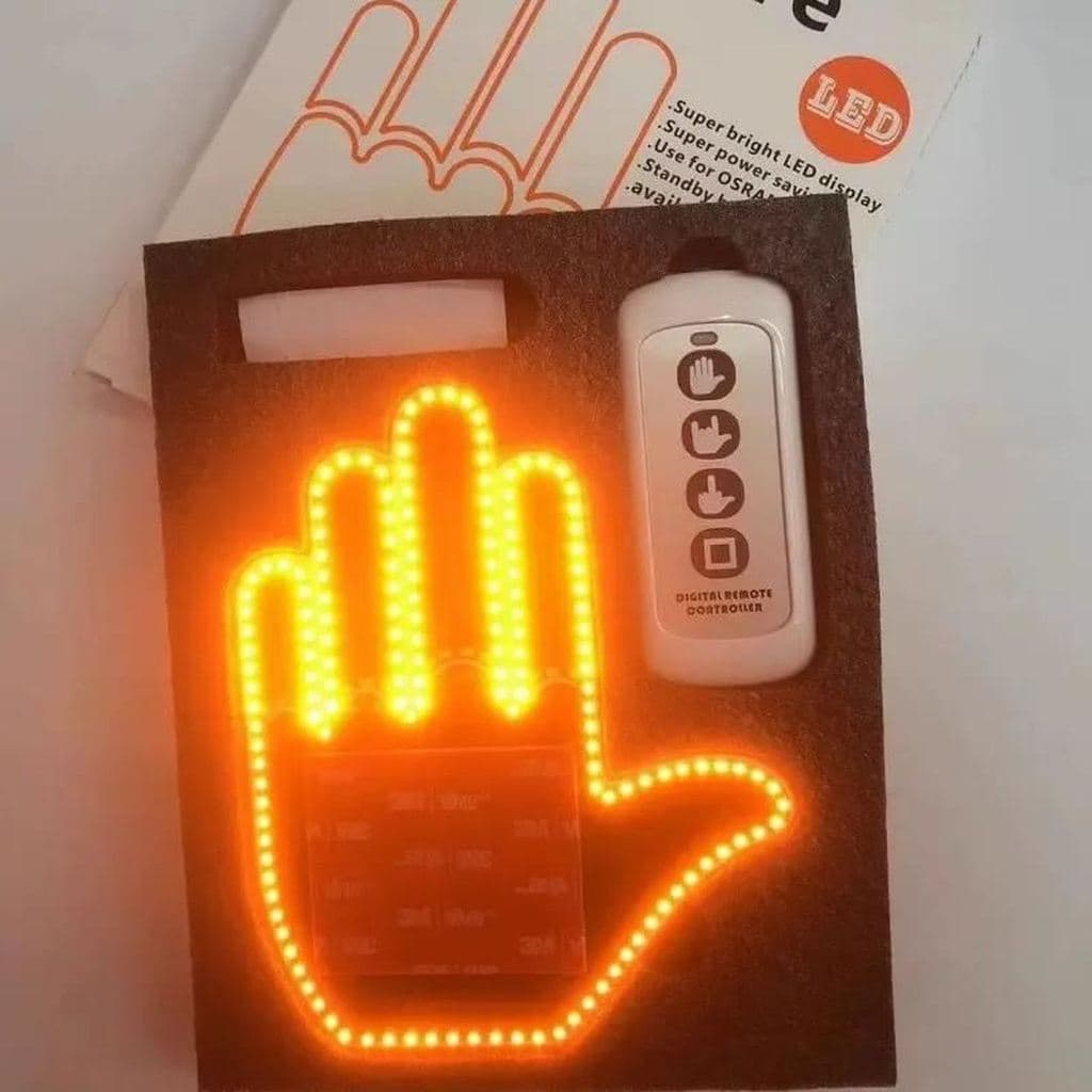 Luz de gesto de controle remoto do carro mais Plug luz de gesto vidro traseiro diversão Emoticon luz noite Anti-rastream