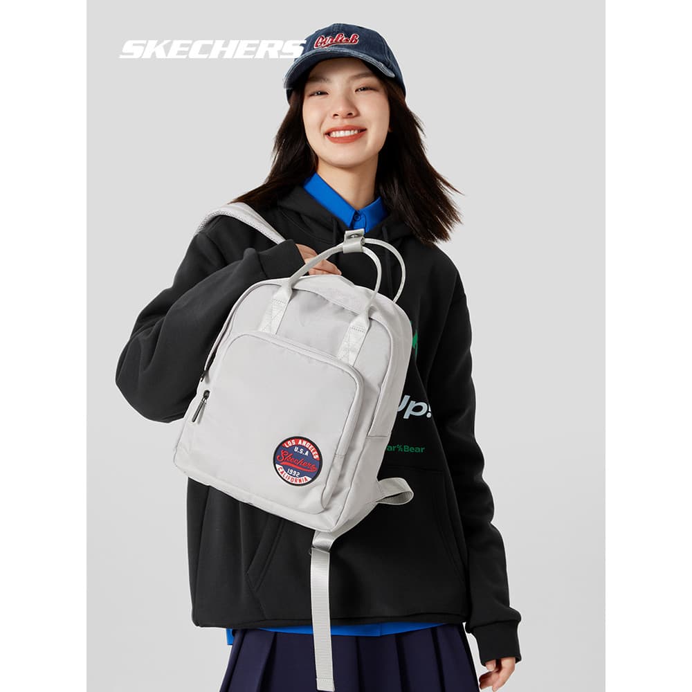 Skechers Skechers mochila masculina mulher Commuter simples leve mochila estudantes do ensino médio mochila estudantes u