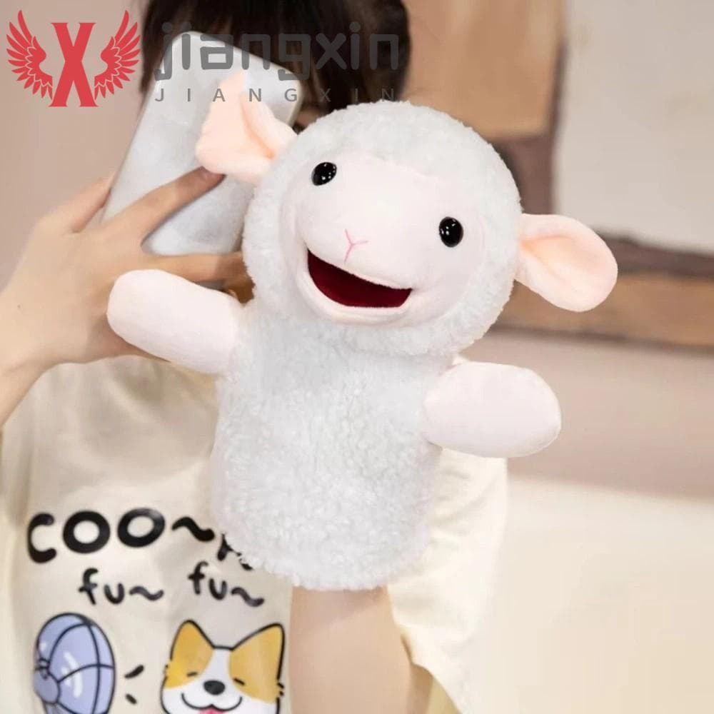 Fantoches De Pelúcia De Ovelha De Cabra JIANGXIN , Boneca De Mão Recheada Fofa De 25 Cm , Brinquedo Animal Macio Para Co
